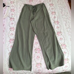 Zara Textured Drawstring Pants | Size XS